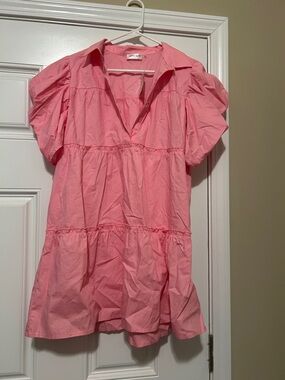 Women's Pink Tiered Dress